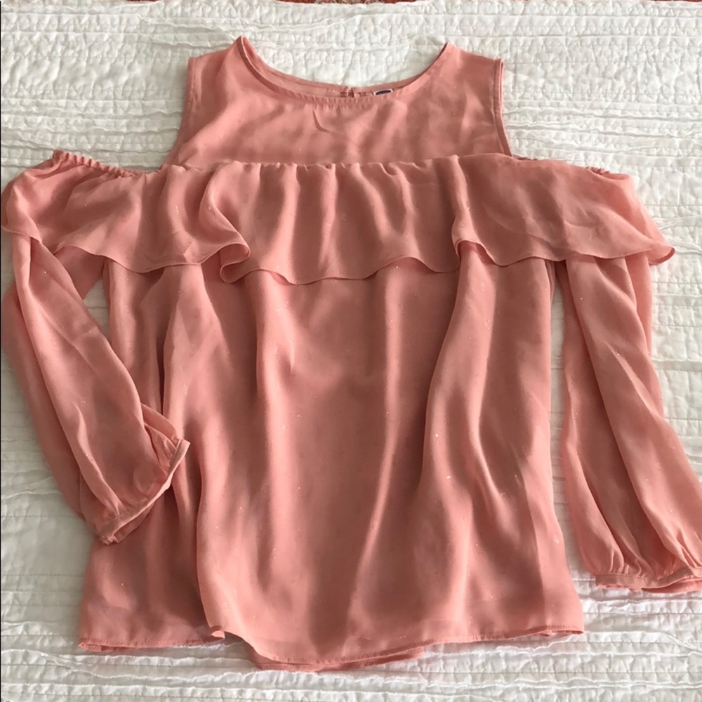 Pink long sleeve blouse